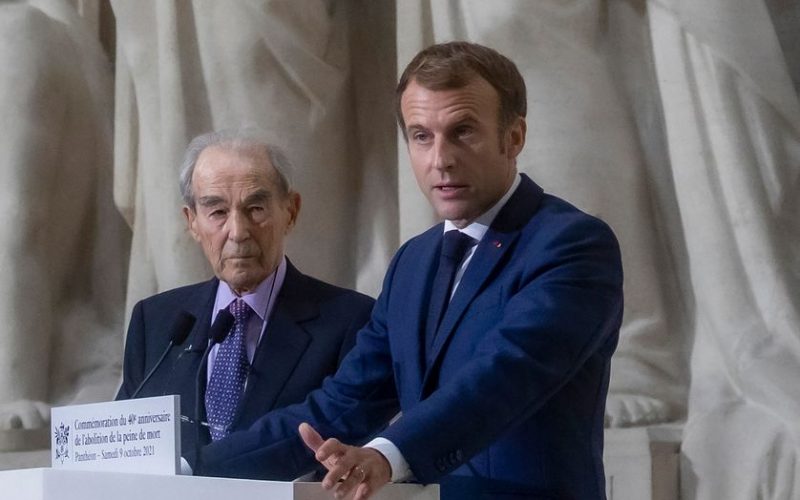 Macron et Badinter (source France Culture)