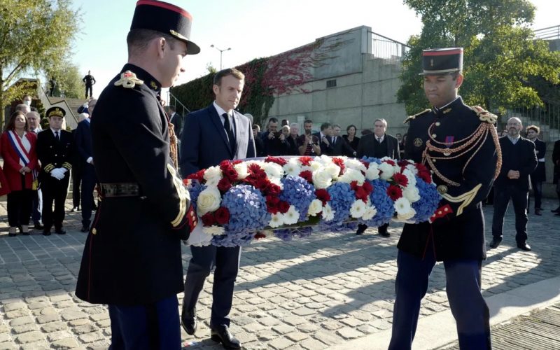 Emmanuel Macron lors de la cérémonie commémorative du massacre du 17 octobre 1961