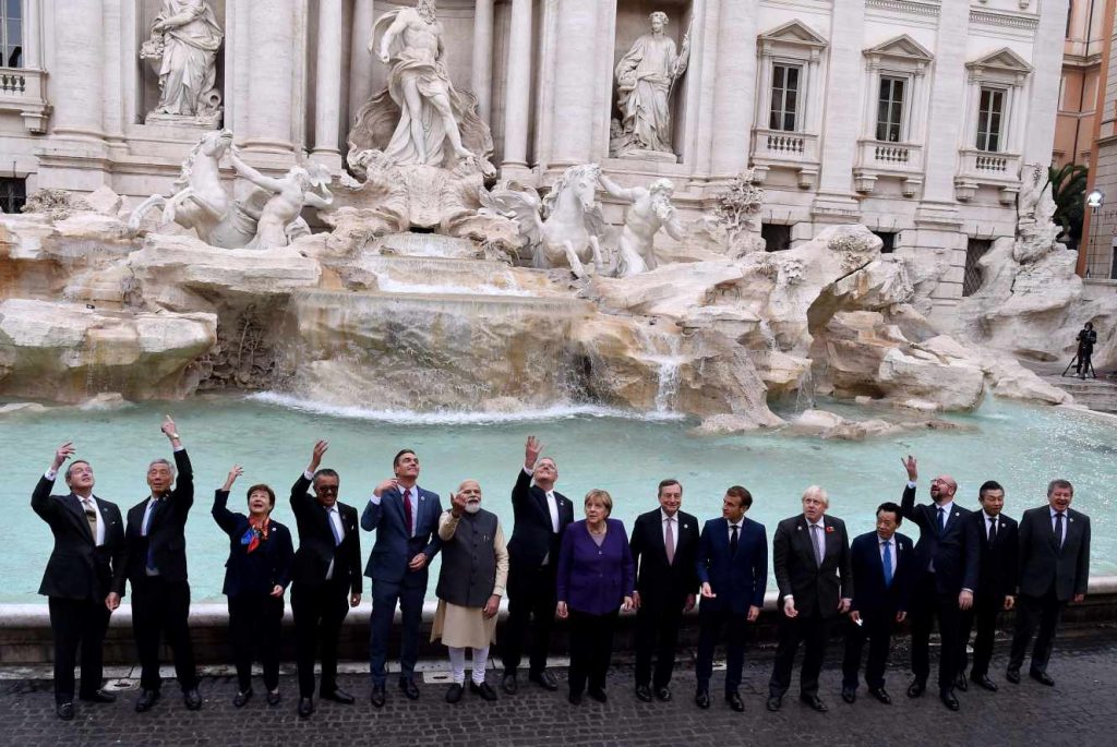 Les dirigeants du G20 lors du sommet en octobre dernier, à Rome en Italie