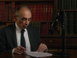 Éric Zemmour dans sa vidéo de candidature à la présidentielle de 2022. Crédit : chaine YouTube d’Éric Zemmour