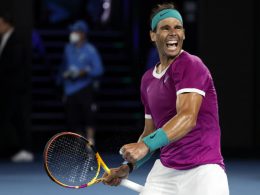 Nadal célébrant sa victoire
