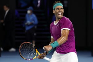 Nadal célébrant sa victoire