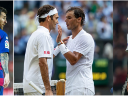 De gauche à droite : Lionel Messi (34 ans), Roger Federer (40 ans), Rafael Nadal (35 ans) et Cristiano Ronaldo (37 ans) sont 4 légendes sportives plus si loin de leur retraite