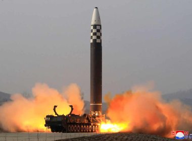 Source : Picture of the balistic missile’s launch, on 24th March 2022, diffused on 25th March by the official news agency of North Korea
