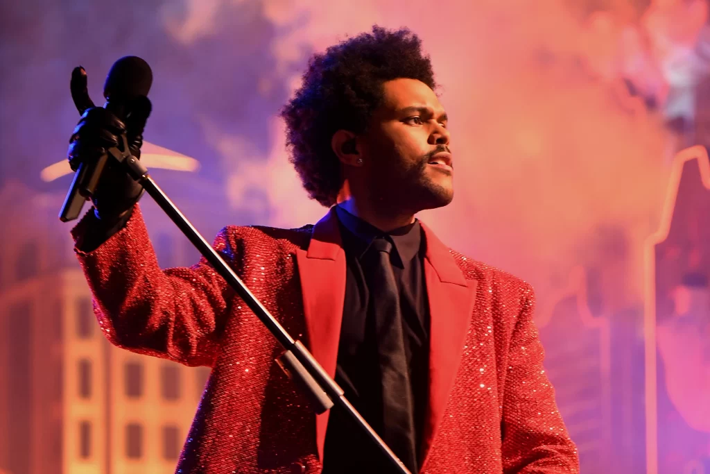 The Weeknd le 7 février 2021, lors du show de la mi-temps du Super Bowl