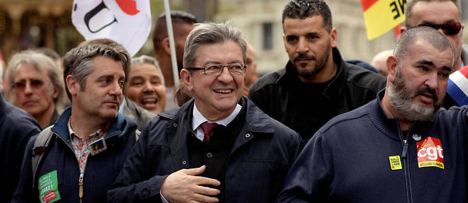 Jean-Luc Mélenchon et Olivier Mateu le 14 avril 1018  © Franck PENNANT / AFP/Archives