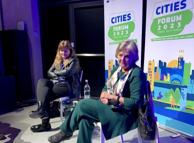Photograph of Elisa Ferreira during the city forum / photo taken by Johanna Sahlberg
