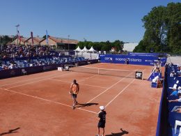 Le court central de l’Open Sopra Steria de Lyon (Crédit : Hugo Cazal / CS Actu)