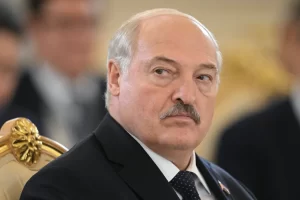 Belarussian President Alexander Lukashenko on a visit to Kremlin on 25 May 2023 Photo credit: Ilya Pitalev / AP