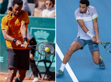 Gaël Monfils (à gauche) est en finale de l’ATP 250 de Stockholm, tandis qu’Arthur Fils (à droite) est en finale de l’ATP 250 d’Anvers. (crédit : AFP / MAXPPP)