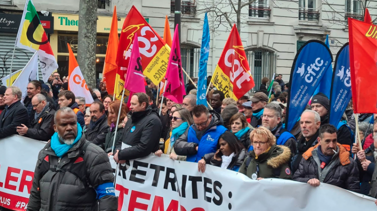 Journée de mobilisation contre la réforme des retraites, Paris, 11 mars 2023. Photo : Adrien Pourageaud