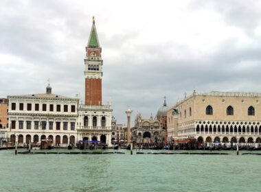 Piazza San Marco (St Mark’s Square), seen from the lagoon. Credits: Jeanne Lauzevis, CS Actu, February 2024.