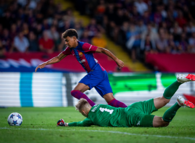 Lamine Yamal sous les couleurs du FC Barcelone. (Source : Sara Gordon / FC Barcelone)