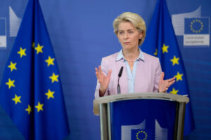 Ursula von der Leyen during a Statement on energy on the 7th of September/ Getty Images