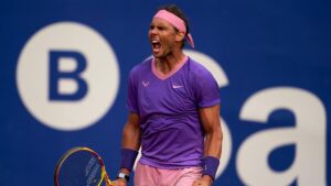 Rafael Nadal a signé son retour sur terre-battue cette semaine à Barcelone (Photo by PAU BARRENA / AFP)