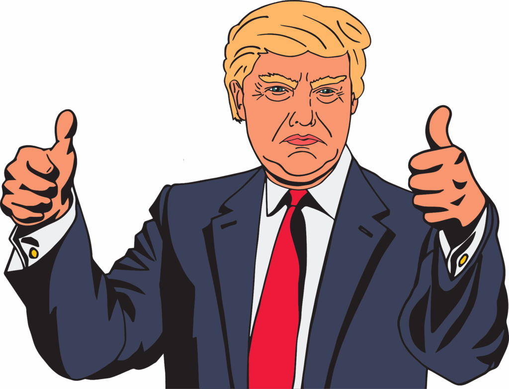 États-Unis Donald Trump Cartoon, Donald Trump, célébrités, main png