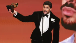 Bad Bunny lors de la 68e cérémonie des Grammy Awards, le 1er février 2026 à Los Angeles.© Kevin Winter/Getty Images/AFP