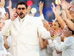 Bad Bunny lors du spectacle de la mi-temps du 60e Super Bowl, le 8 février 2026 au Levi's Stadium (Santa Clara, Californie).© Carlos Avila Gonzalez/San Francisco Chronicle/Hearst Newspapers/Getty Images